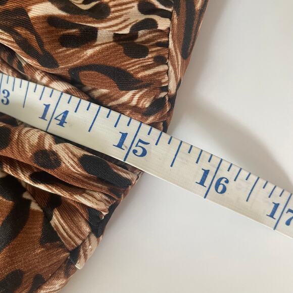 Westside Clothing Co Vintage Dress Women’s Animal Print 3/4 Sleeve Brown Black - Picture 7 of 7